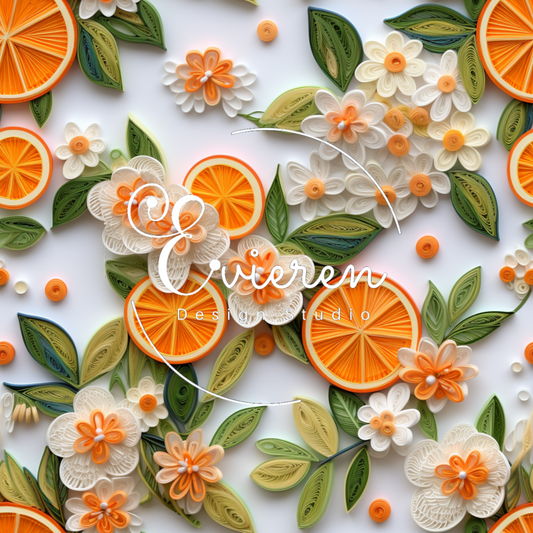 Orange & Blossoms White