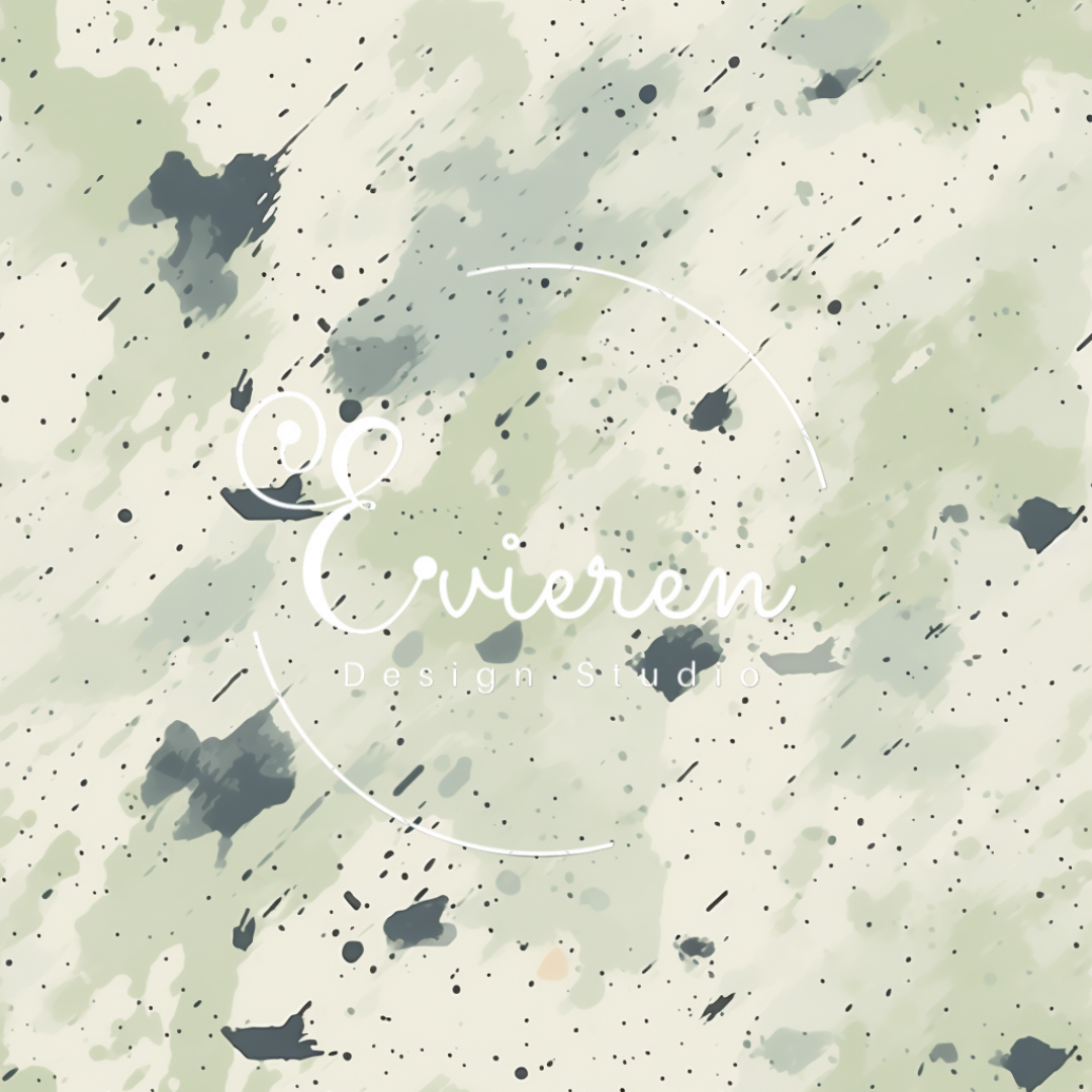 Neutral green paint splatter set of 4 Seamless files