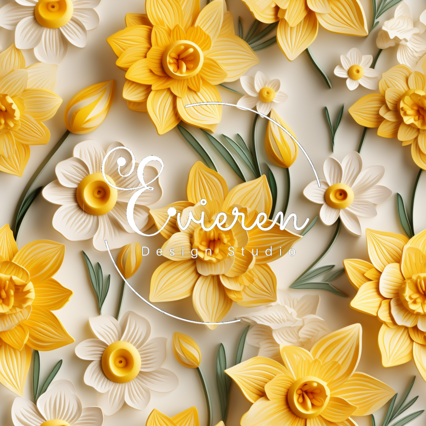 Yellow Daffodil Seamless