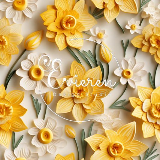 Yellow Daffodil Seamless