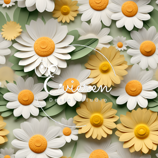 Green, yellow and white daisies