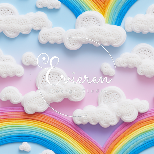 Crocheted rainbows