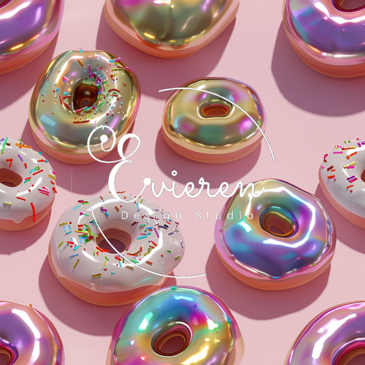 Rainbow Iridescent donuts #3