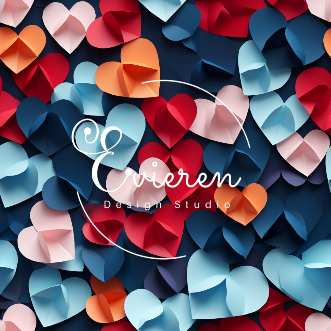 Boy Valentine hearts Paper Seamless file #2