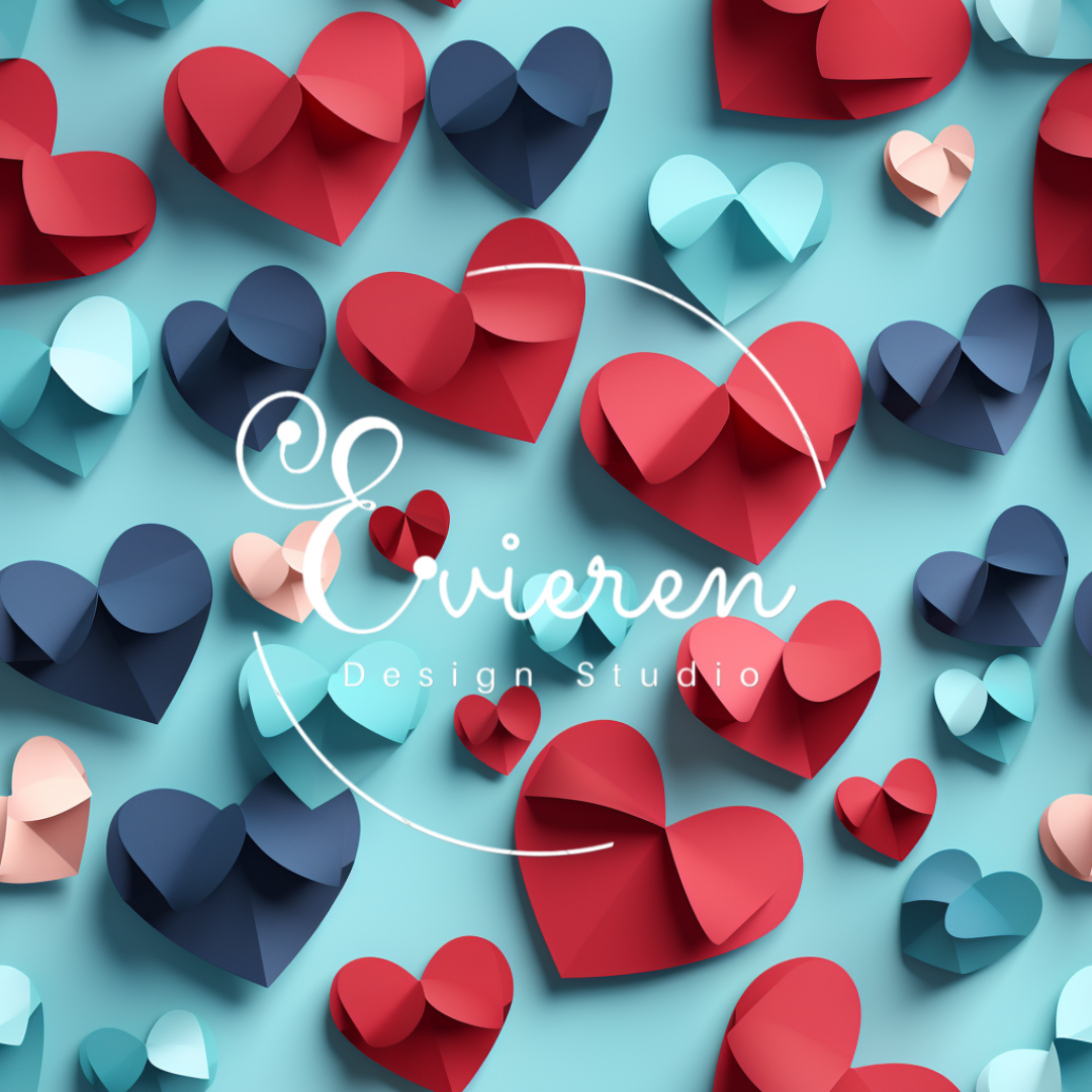 Boy Valentine hearts Paper Seamless file