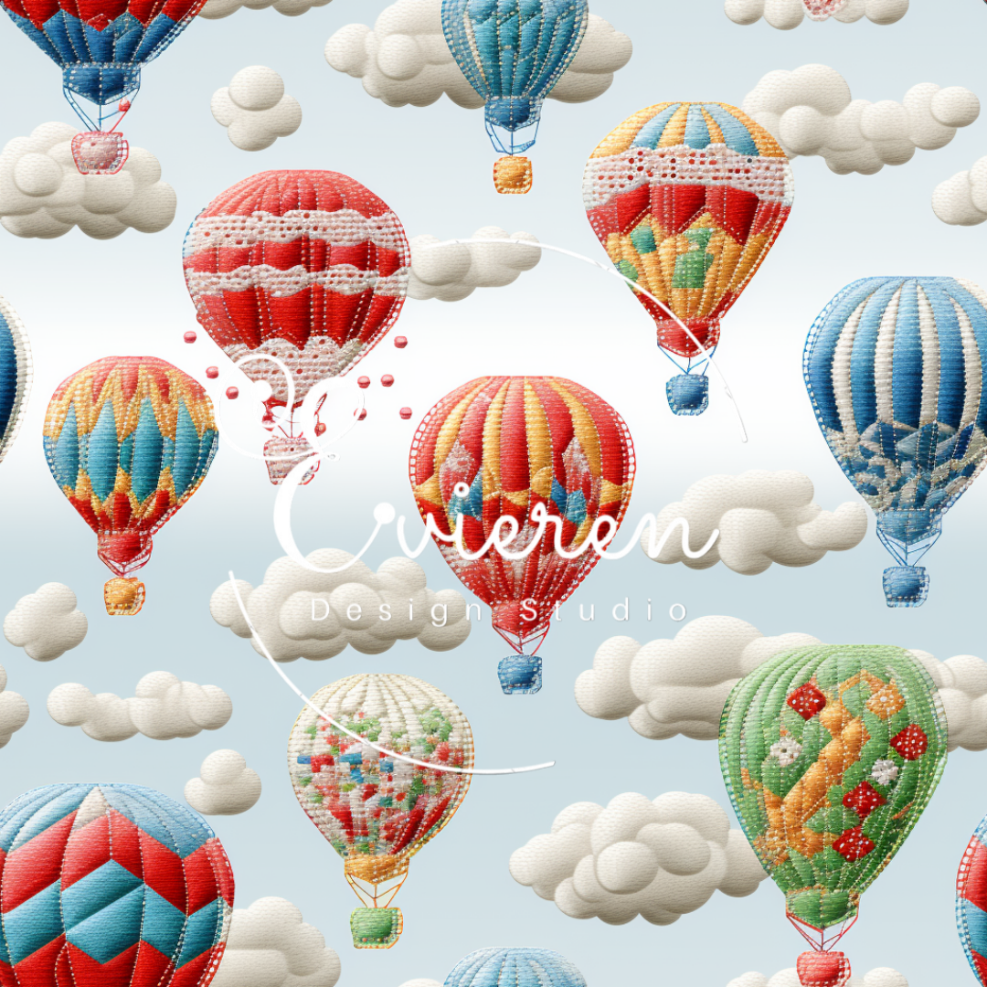 White Hot air Balloons