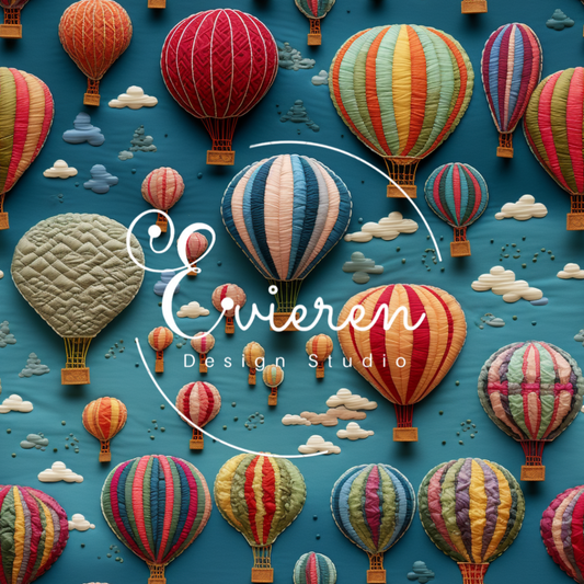 Teal Hot air Balloons