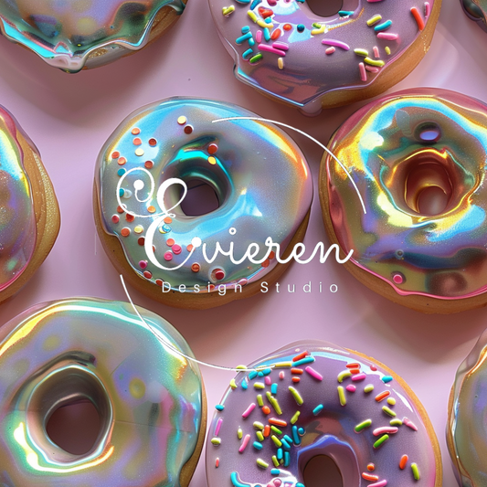 Rainbow Iridescent donuts #4