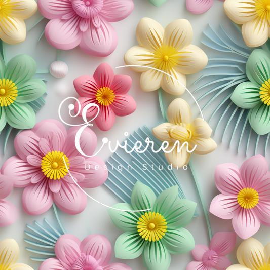 Pastel flowers Seamless