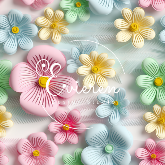 Pastel Spring Easter Floral seamless