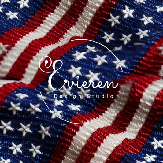 3D American flag sweater texture