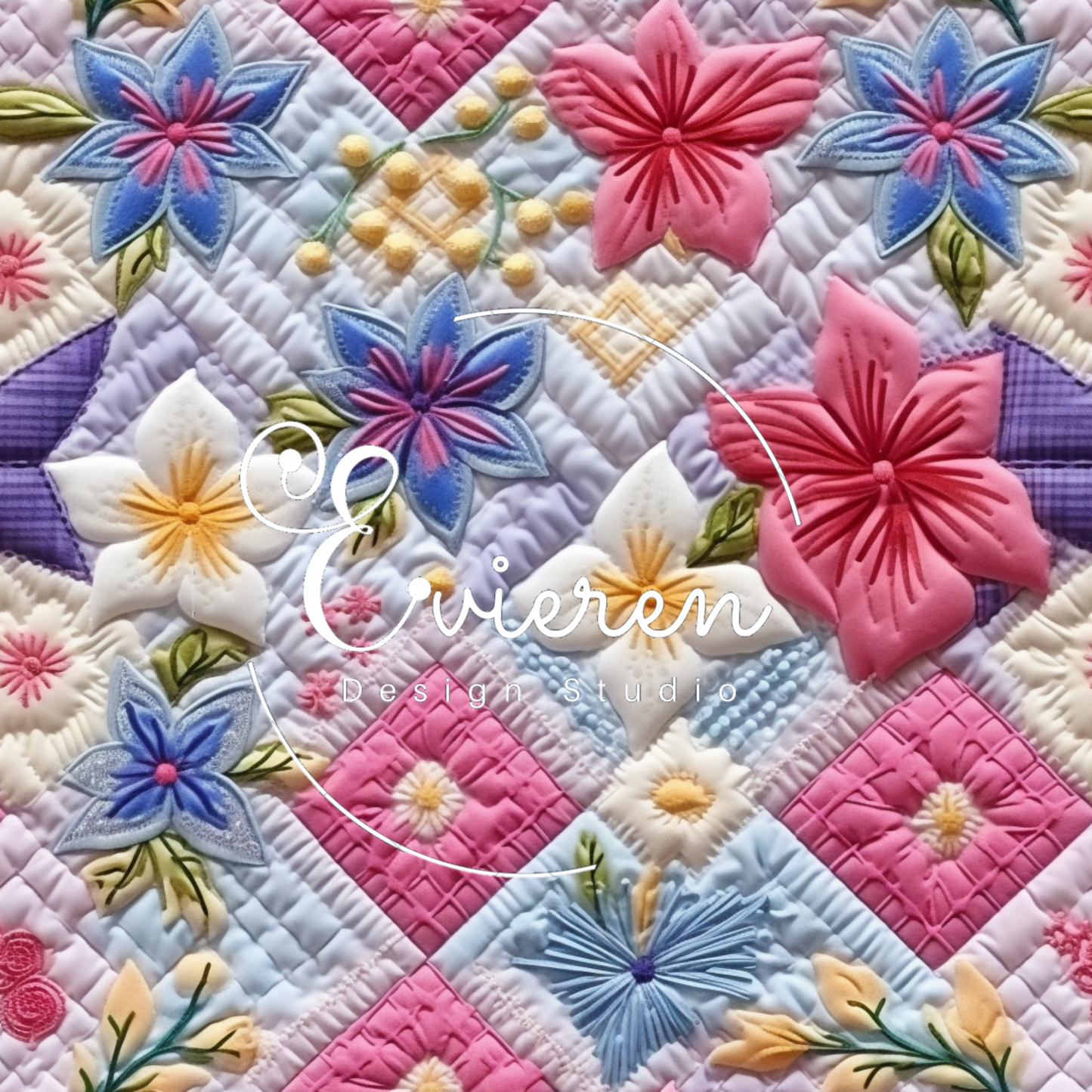 Pink & purple Floral patchwork