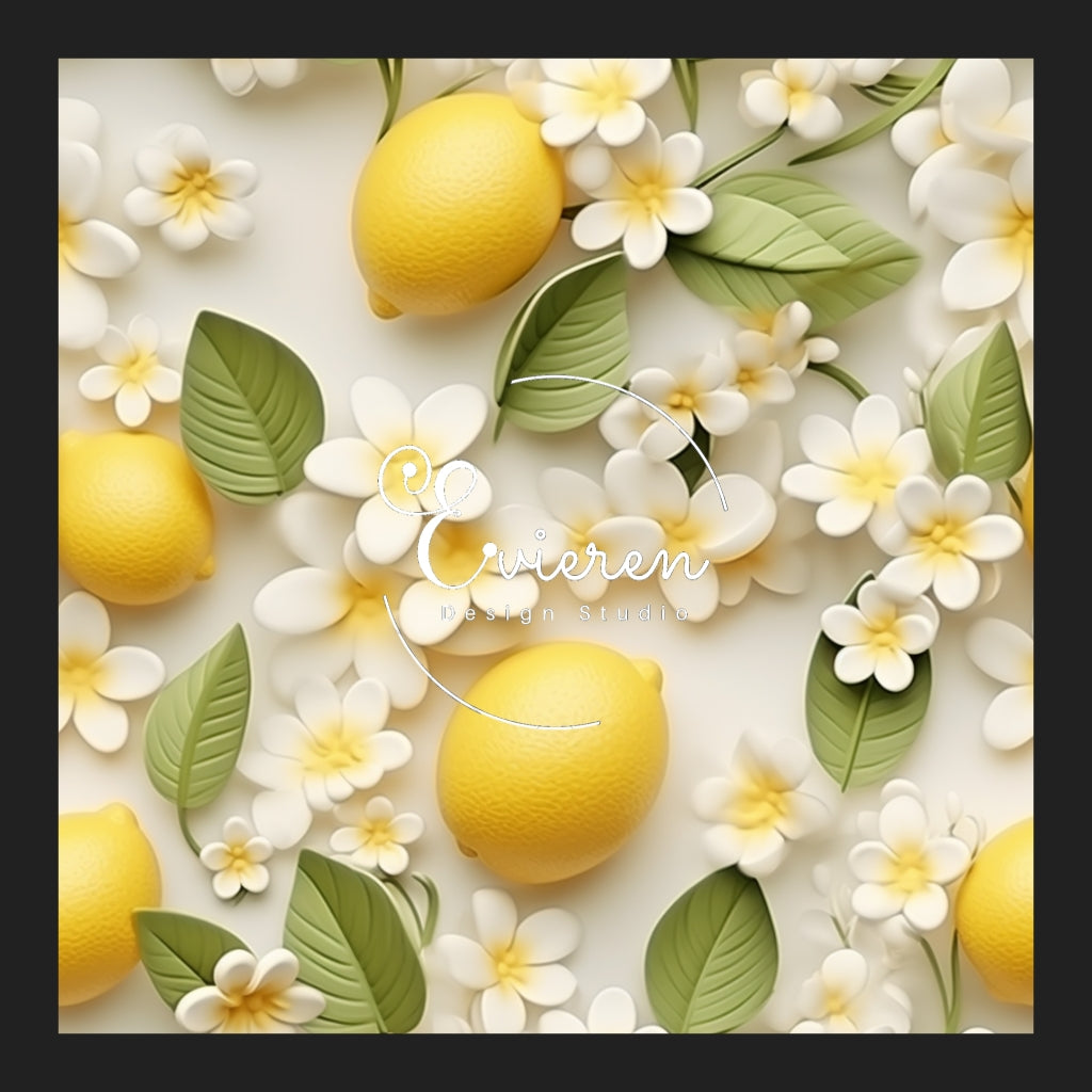 Light Soft lemon Yellow Floral Seamless