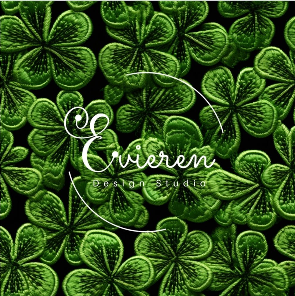 Embroidered Clover seamless Patterns file