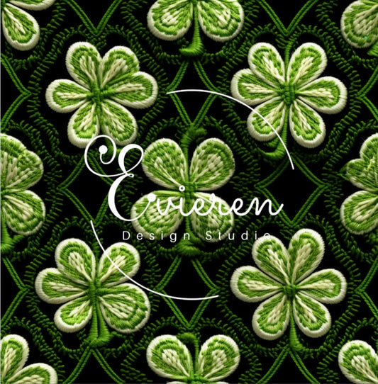 Embroidered St. Clover seamless Patterns file