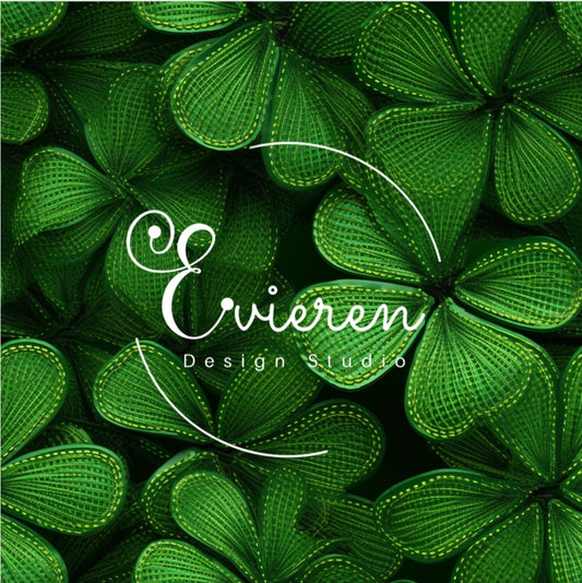 Embroidered St Patty's Clover seamless Patterns file