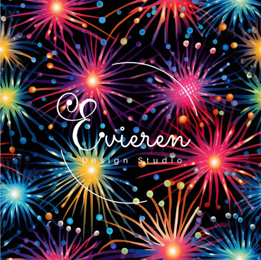 Dotted Neon Fireworks Seamless 2