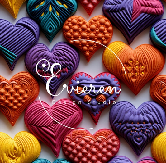 Colorful hearts Seamless file