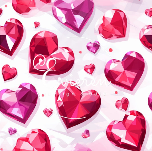 Crystal hearts Seamless file