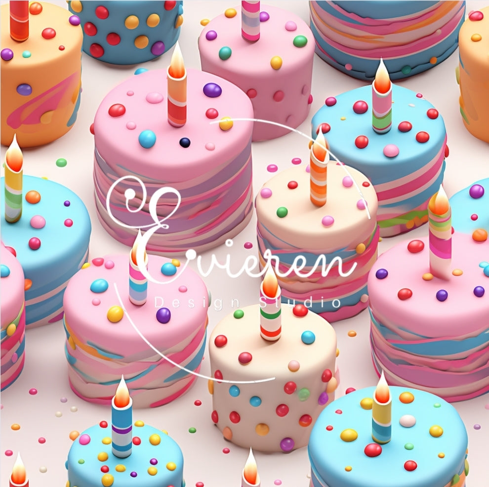 Birthday cakes Seamless file