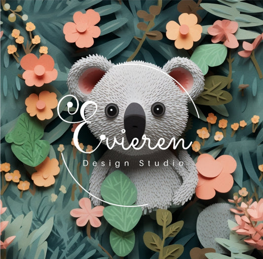 Embroidered Koala Seamless Patterns file