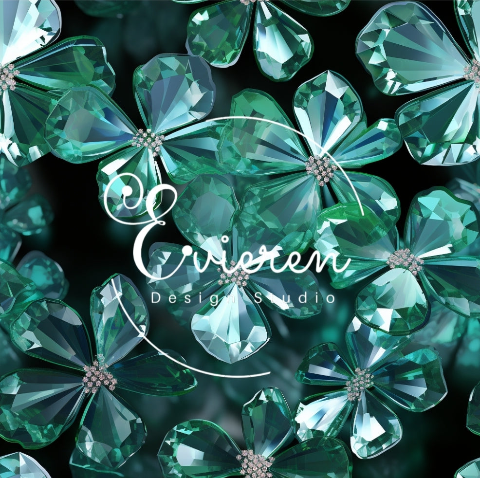 Crystal Clovers seamless Patterns file