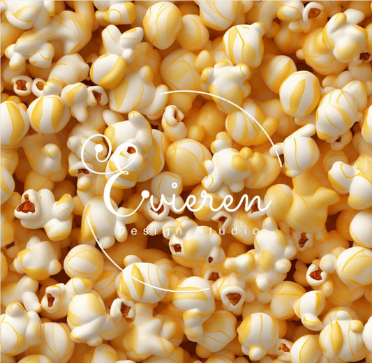 Yellow loose popped popcorn seamless