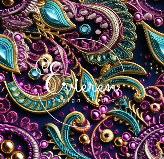 Mardi Gras Paisley #4