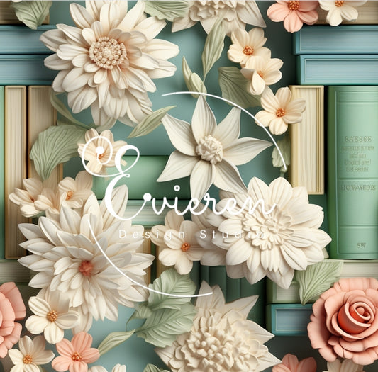 Pastel books seamless