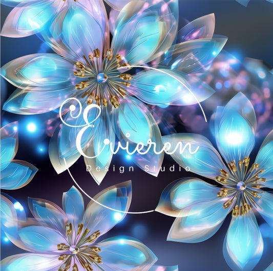 Opalescent flowers Seamless