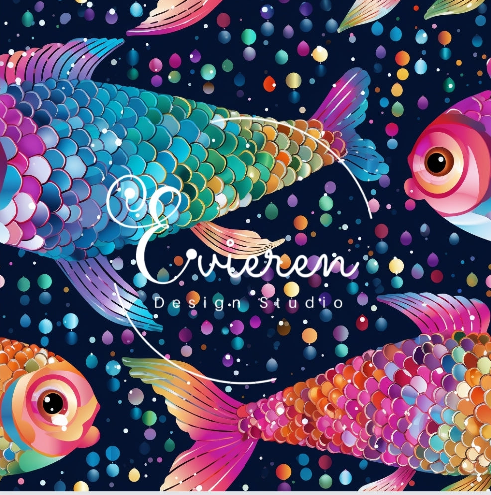 Rainbow Fish Sequin Seamless