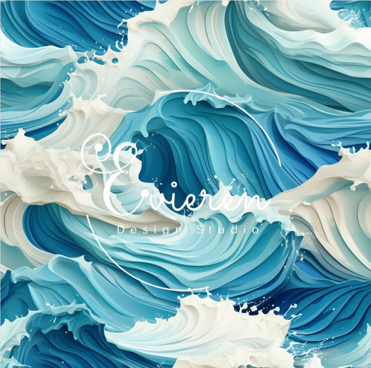 Light blue waves Seamless