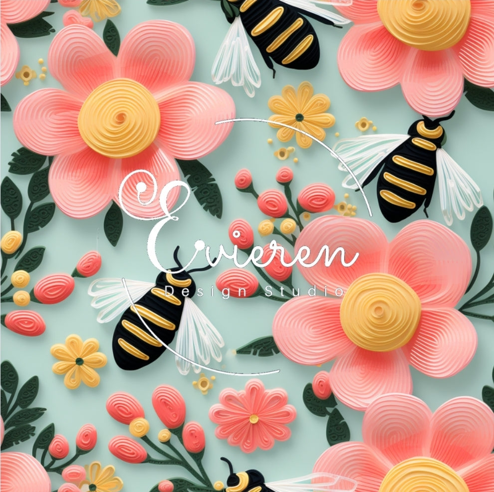 Teal and Pink Bumblebees