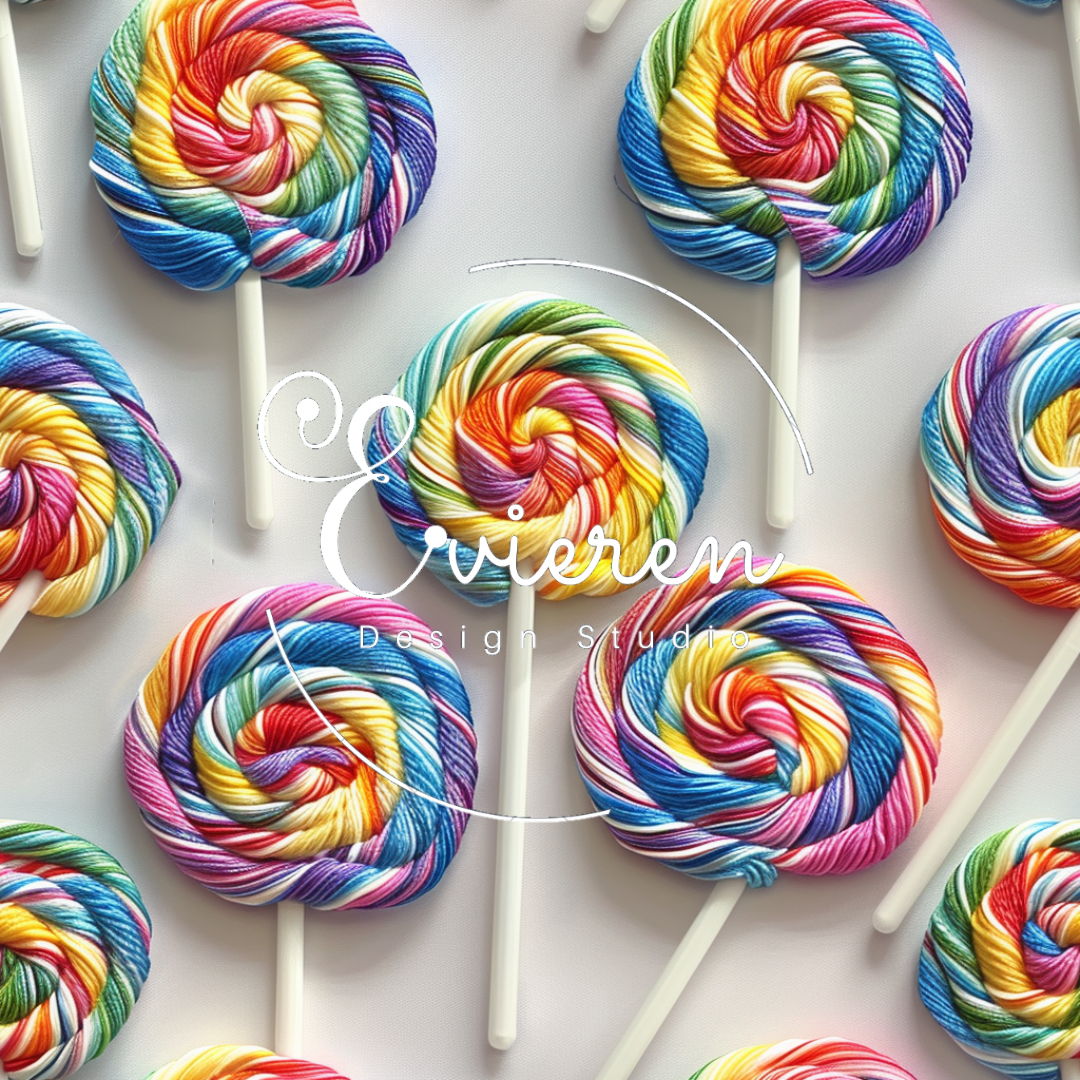 Embroidery stitched Lollipop