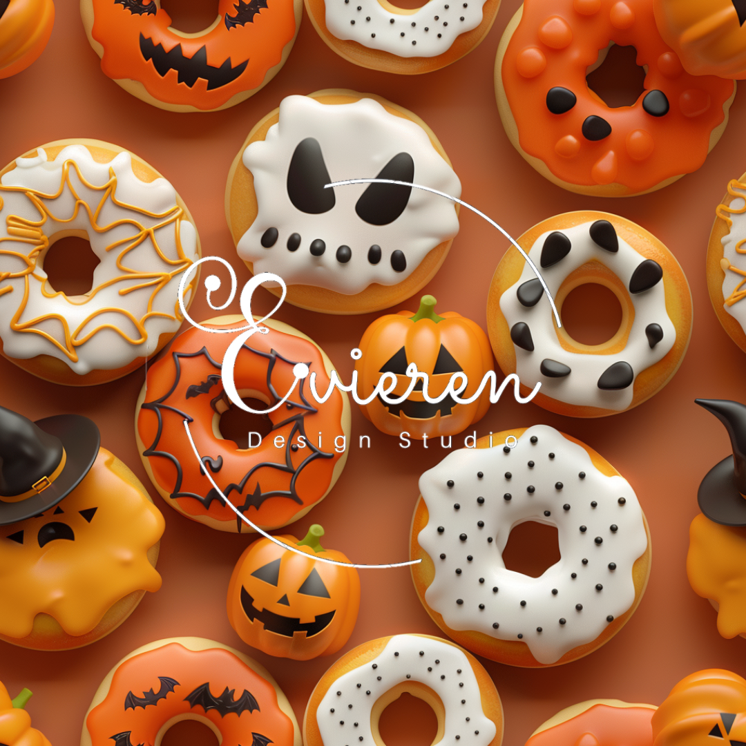 Orange Halloween Donuts