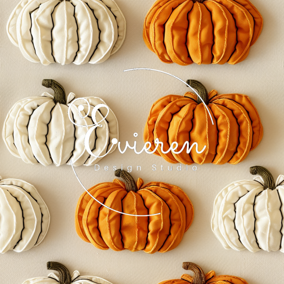 Embroidered pumpkins