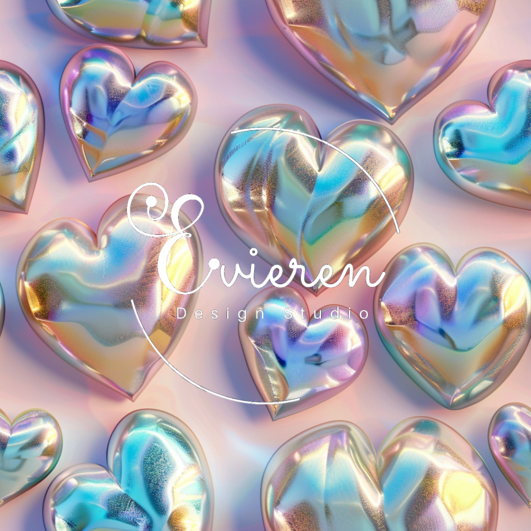 Iridescent balloon hearts #2