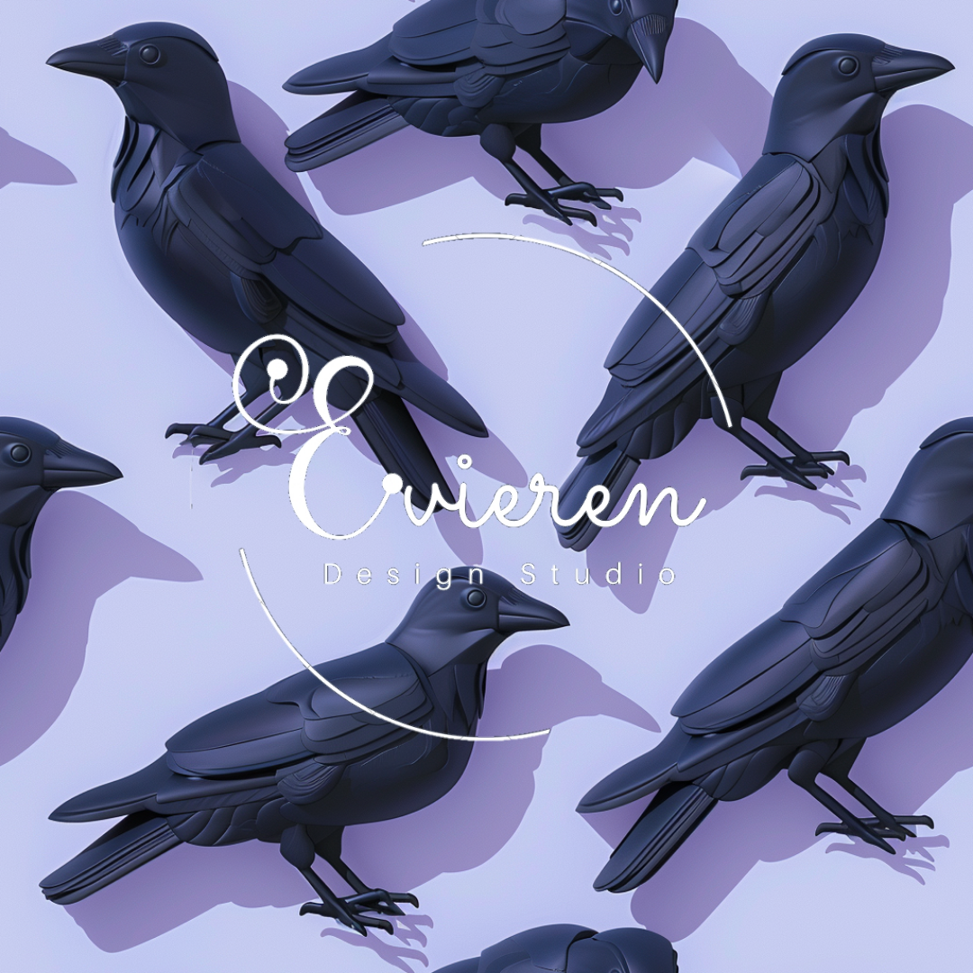 Black crows on purple