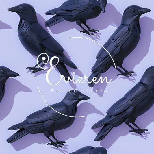 Black crows on purple